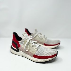 Adidas ultraboost  19 shoes men size 10 grey red sneakers